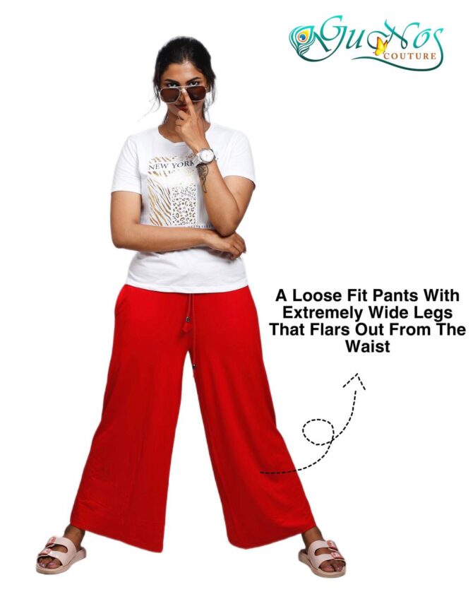 Palazzo Pant - Red - Image 2