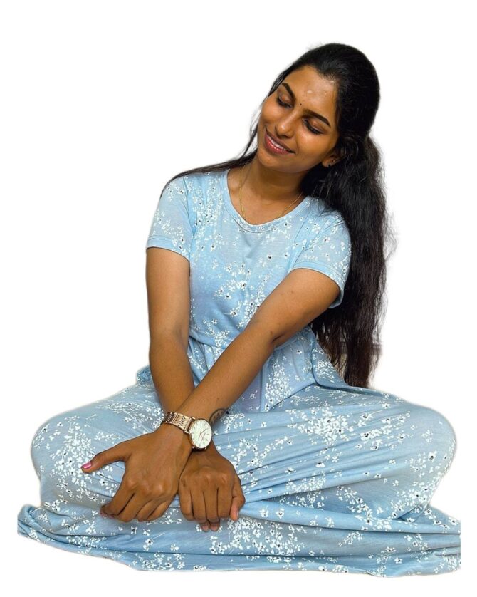Maternity Maxi - WHITE PLANT - Image 2