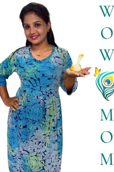 Maternity 3/4th  - Royal Embossed