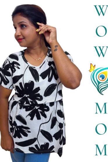 Maternity Top - Black and White