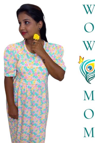 Maternity Dress - Rainbow Flowers