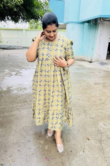 Cotton Maxi’s - Mehandi Foil Green