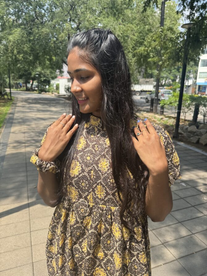 Chocolate Rangoli Double Zip Kurti