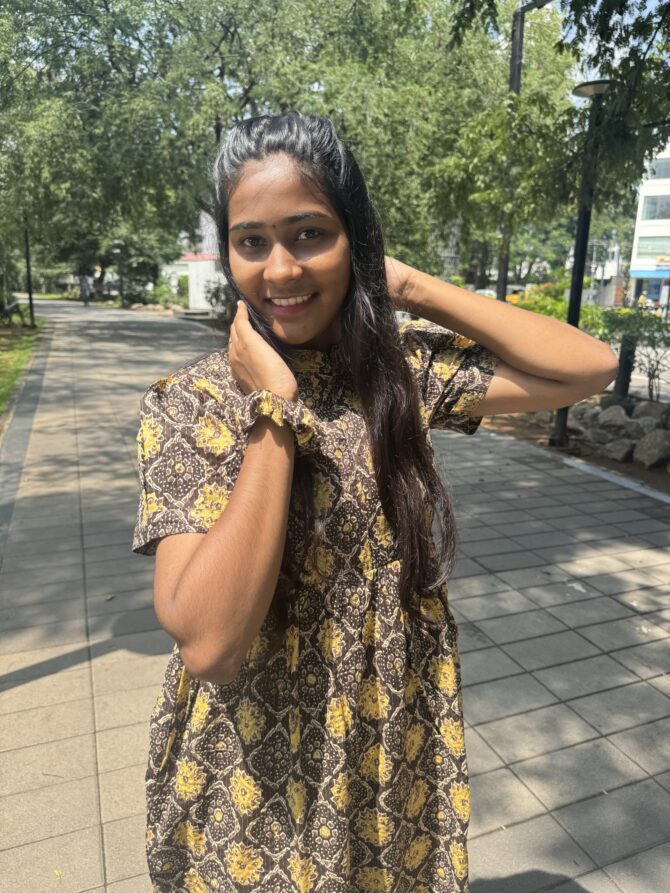 Chocolate Rangoli Double Zip Kurti - Image 8