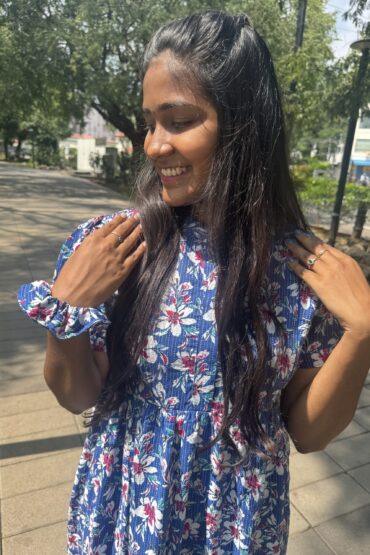 Royal Floral Double Zip Kurti