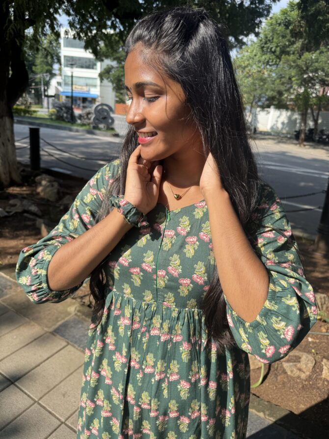 Lotus Greenie Centre Zip Kurti
