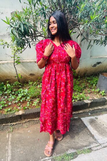 Pinky Pink V Neck Maxi’s