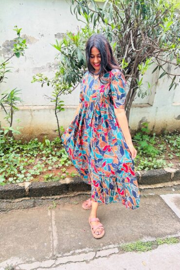 Trendy colourful  V Neck Maxi’s