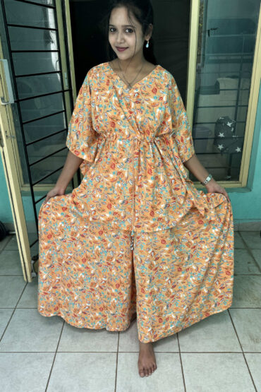 Orange kodi - Kaftan Maternity Plazzo Set