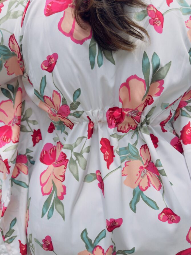 White Garden Kaftan Maternity Maxi’s - Image 7
