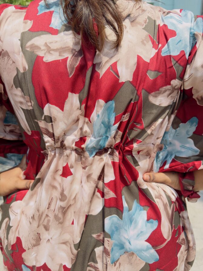 Marony Floral  Kaftan Maternity Maxi’s - Image 3