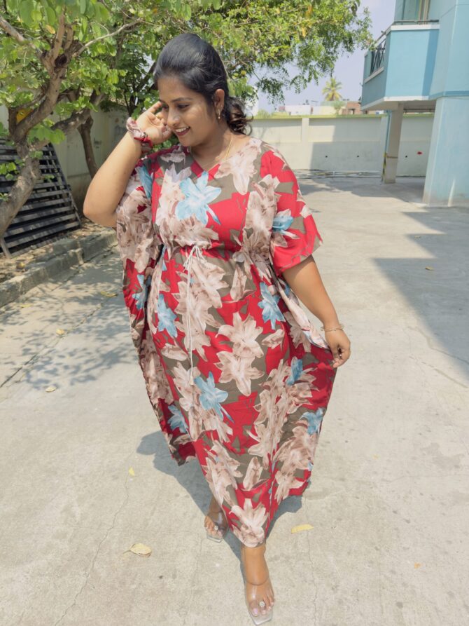 Marony Floral  Kaftan Maternity Maxi’s - Image 11