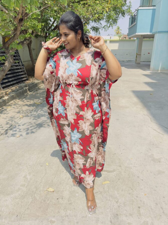 Marony Floral  Kaftan Maternity Maxi’s - Image 6