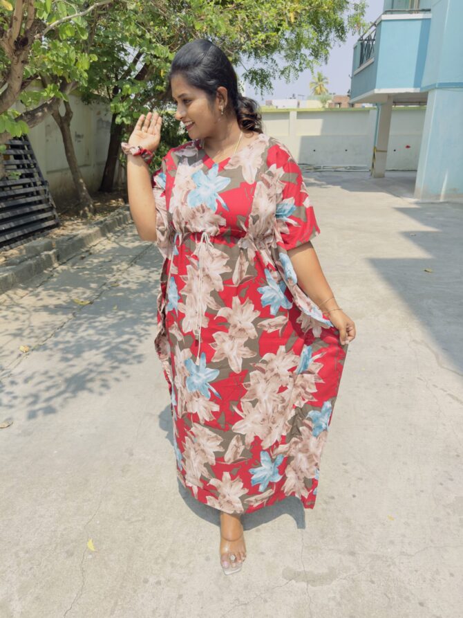 Marony Floral  Kaftan Maternity Maxi’s - Image 2