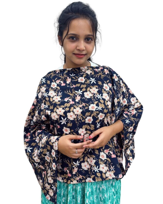 Navy Garden Overcoat Top - Image 6
