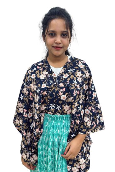 Navy Garden Overcoat Top