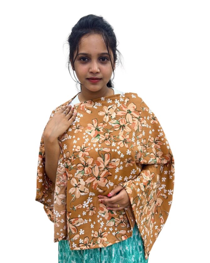 Kaki floral  Overcoat Top - Image 2