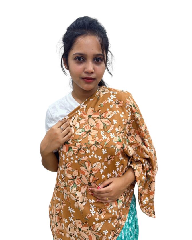 Kaki floral  Overcoat Top - Image 3
