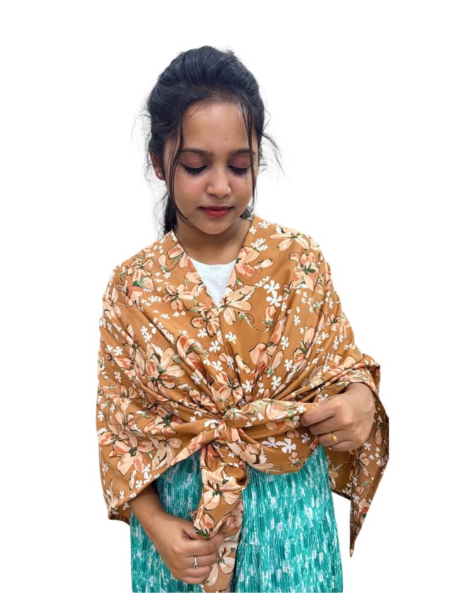 Kaki floral  Overcoat Top - Image 5