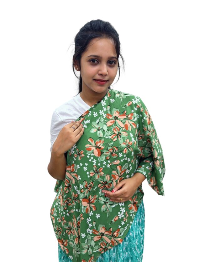 Greeny Flowers Overcoat Top - Image 2
