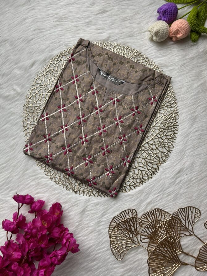 Ash floral kurti