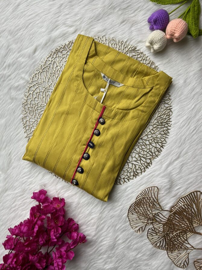 Yellow Three Flair Anarkali