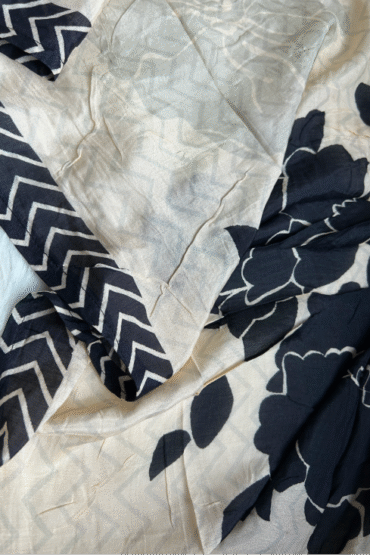 Black and white cotton suit