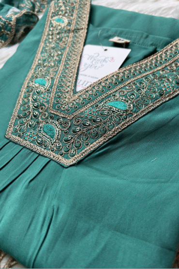 Pista Green poly cotton suit