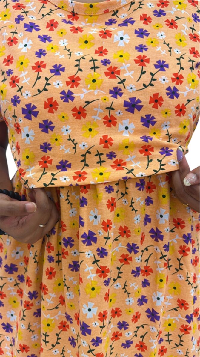 Maternity Maxi – Orange Florals - Image 5