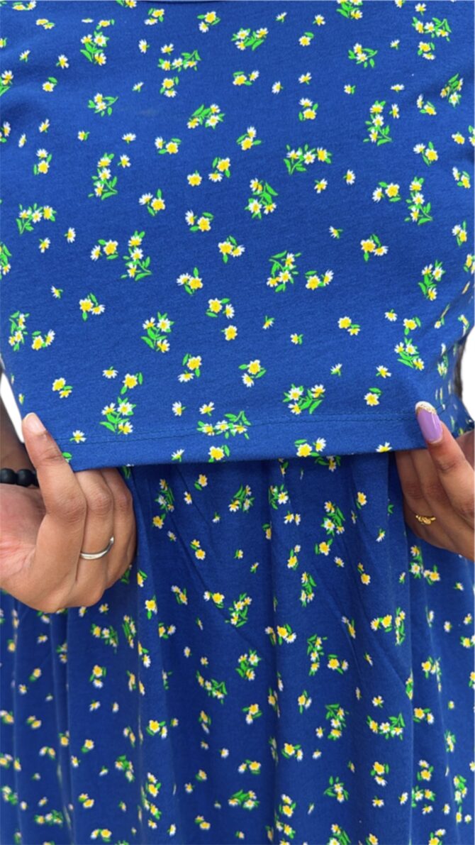 Maternity Maxi – Navy Garden - Image 3