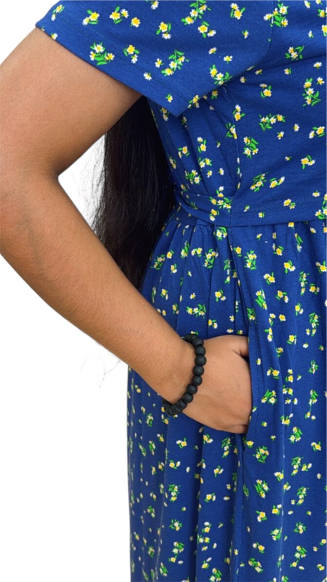 Maternity Maxi – Navy Garden - Image 4