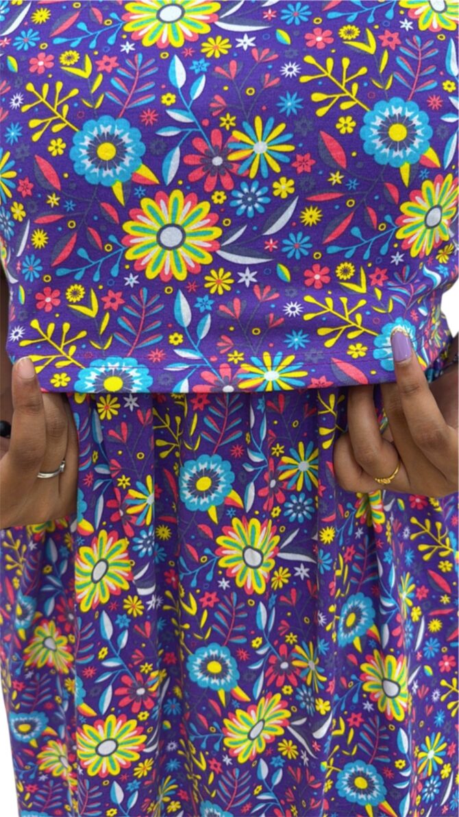 Maternity Maxi – Purple flowerfull - Image 4