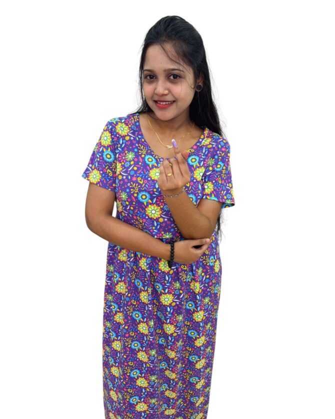 Maternity Maxi – Purple flowerfull - Image 5