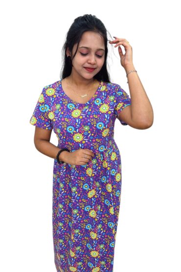 Maternity Maxi – Purple flowerfull
