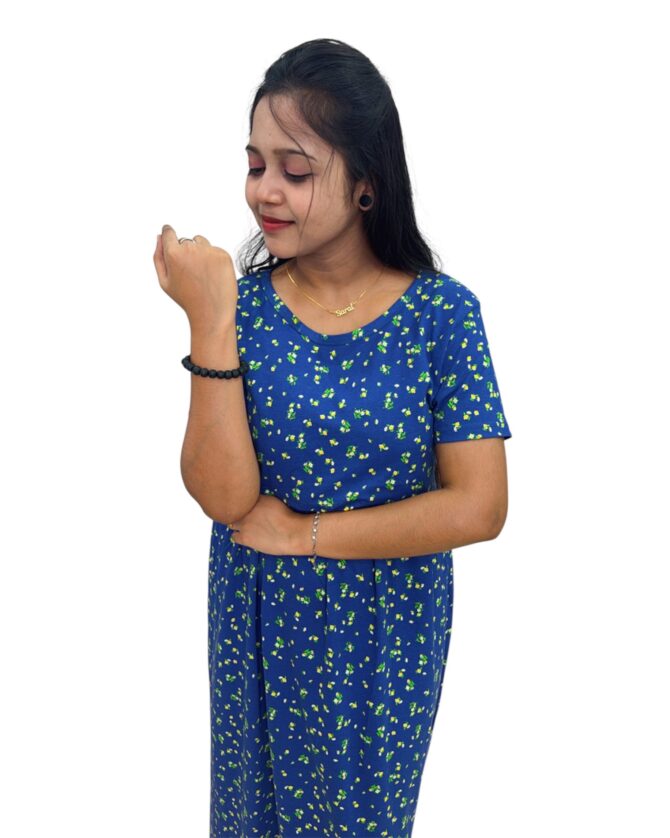 Maternity Maxi – Navy Garden - Image 7