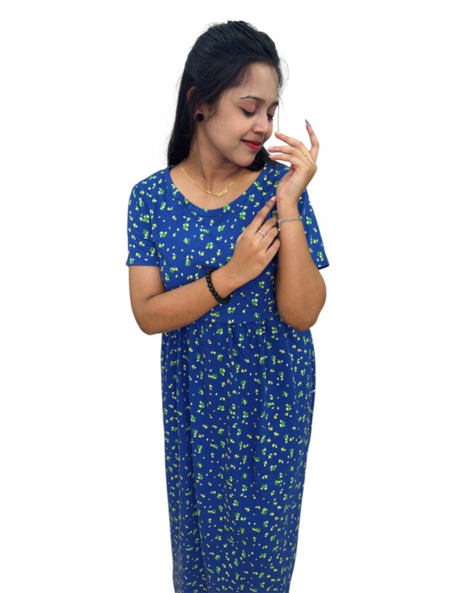 Maternity Maxi – Navy Garden