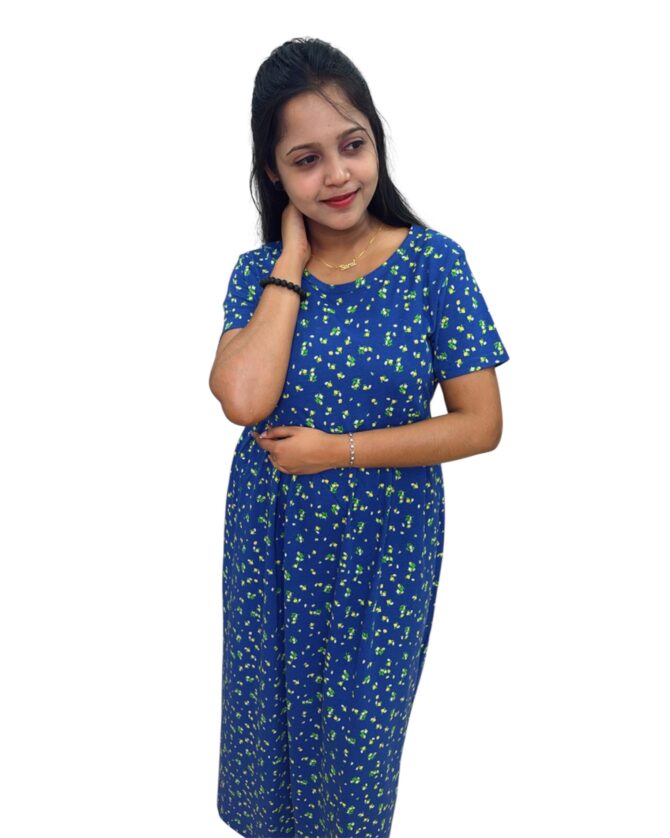 Maternity Maxi – Navy Garden - Image 6