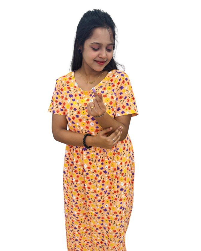 Maternity Maxi – Orange Florals - Image 9