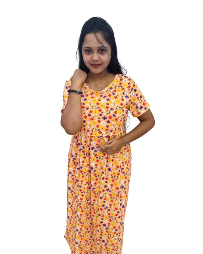 Maternity Maxi – Orange Florals - Image 3