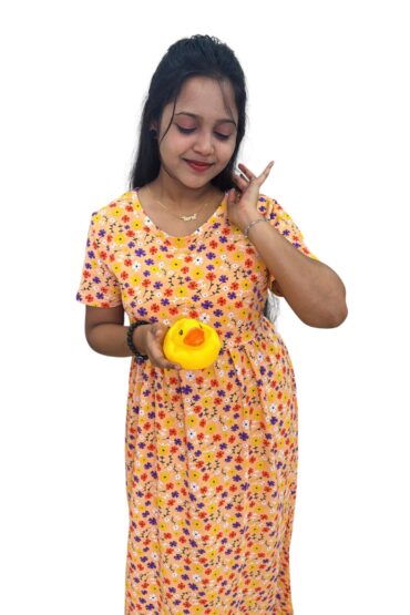 Maternity Maxi – Orange Florals