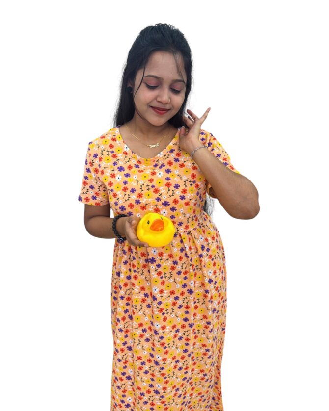 Maternity Maxi – Orange Florals