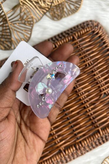 FLORAL HALFMOON CATCH CLIP-JLHM2