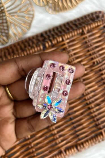 FLORAL CRYSTAL HAIR CLIP-PPCS2
