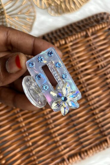 FLORAL CRYSTAL HAIR CLIP-PBCS3