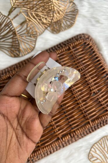 FLORAL HALFMOON CATCH CLIP-JSHM3