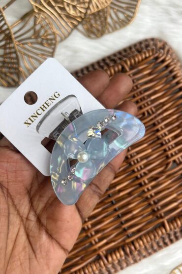 FLORAL HALFMOON CATCH CLIP-JBHM4