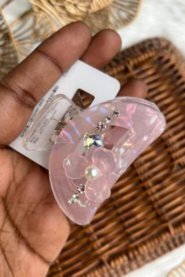 FLORAL HALFMOON CATCH CLIP-JPHM5