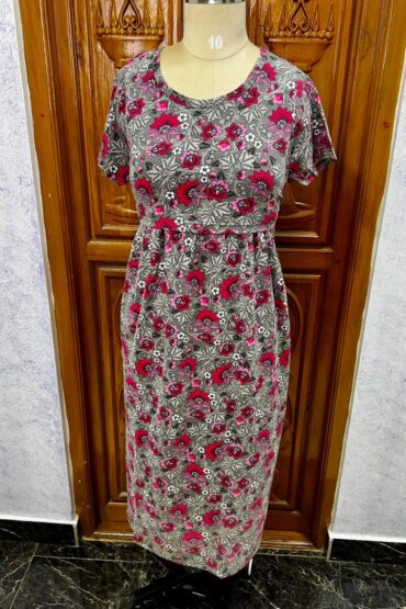 Maternity MIDI – greyish pink floral