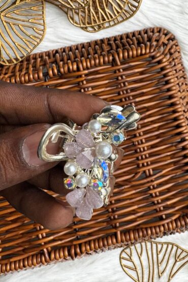 ELEGANT CRYSTAL PEARL HAIR CLIP-33331