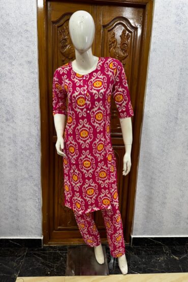 KURTI SET-PINK RANGOLI